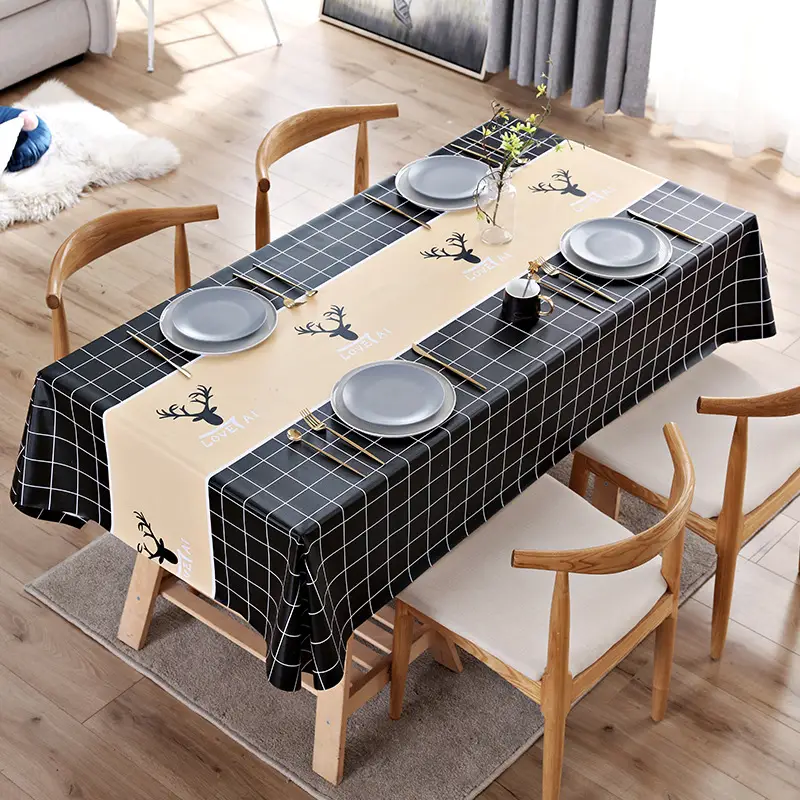 Nordic Geometric Tablecloth Waterproof Anti-Oil Rectangular - Image 7