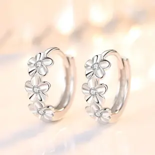 S925 Sterling Silver Crystal Earrings Geometric Round — feature 5