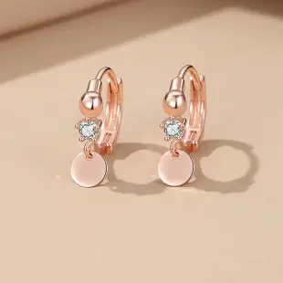 S925 Sterling Silver Crystal Earrings Geometric Round — feature 7