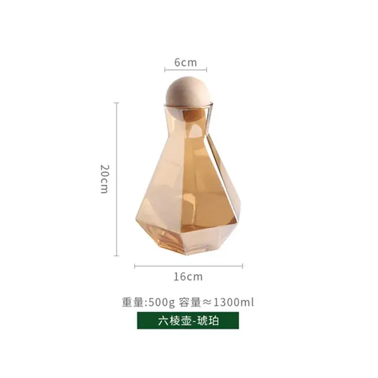Hexagonal Glass Pot for Home & Valentine's Day - Image 2