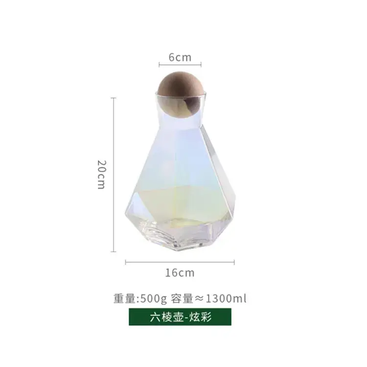 Hexagonal Glass Pot for Home & Valentine's Day - Image 3