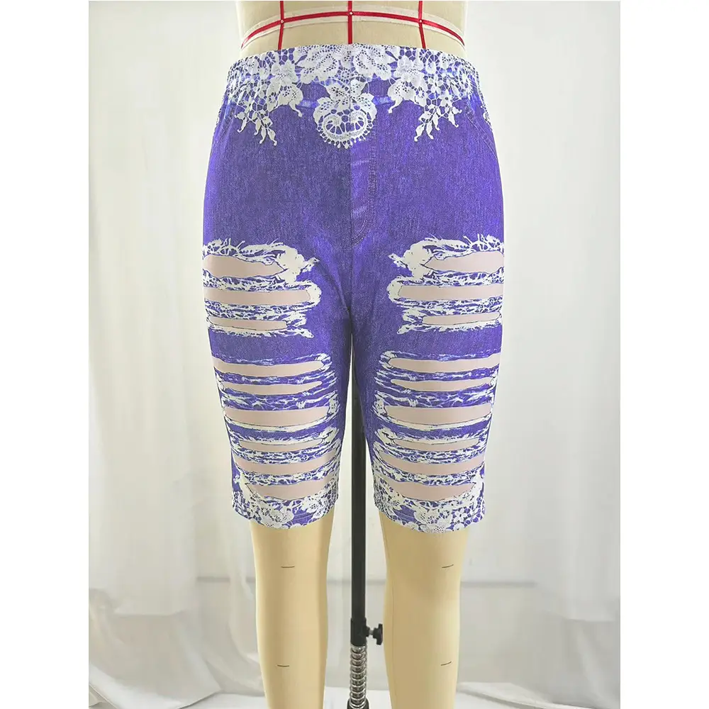 Women's Maroon Embroidered Leggings Large - Image 12