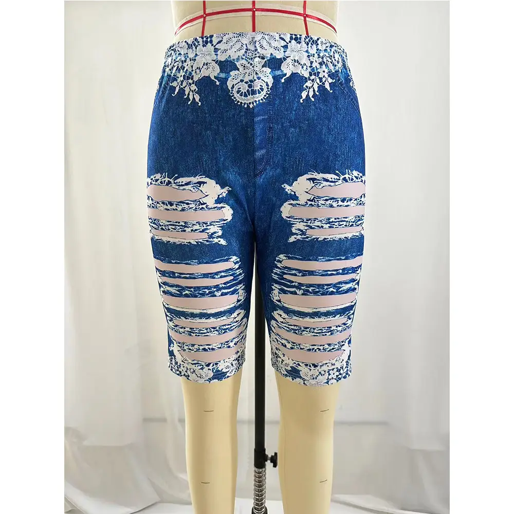Women's Maroon Embroidered Leggings Large - Image 13