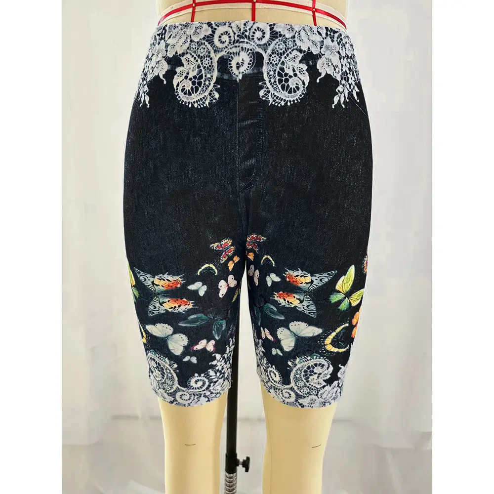 Women's Maroon Embroidered Leggings Large - Image 15