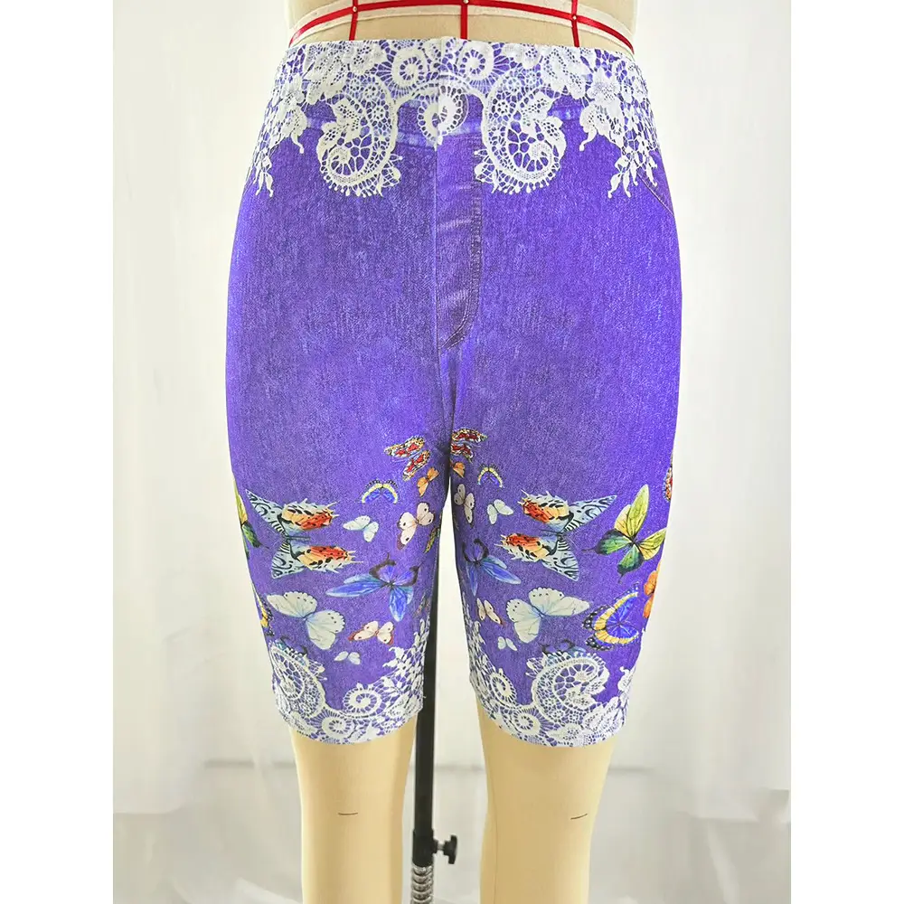 Women's Maroon Embroidered Leggings Large - Image 18