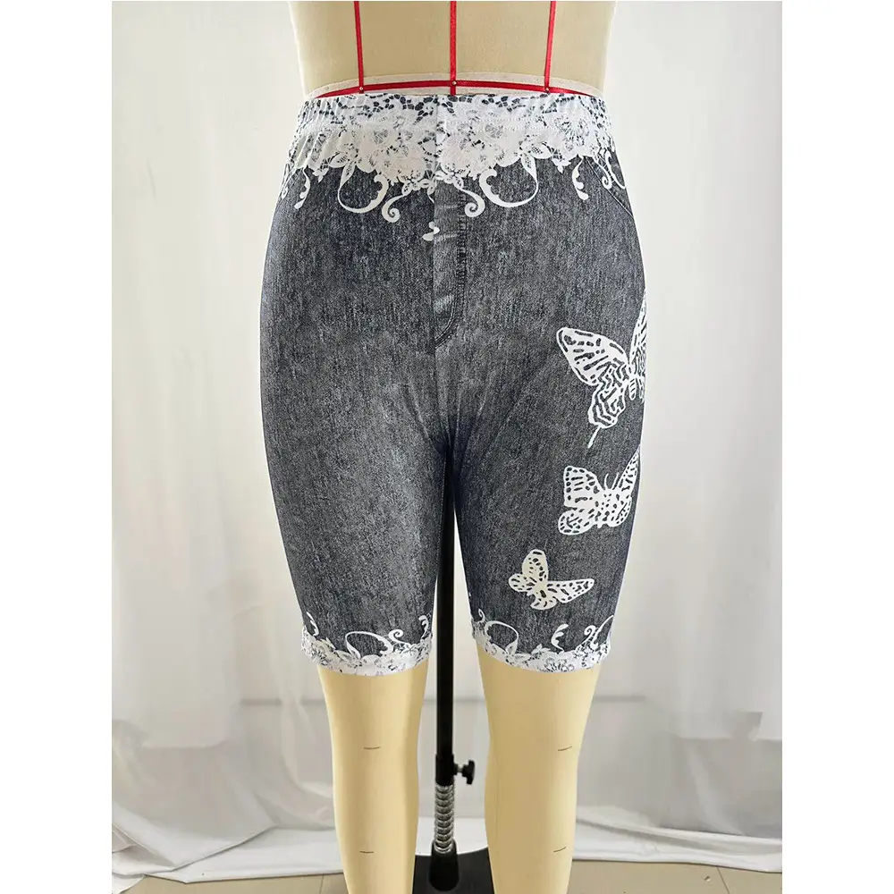 Women's Maroon Embroidered Leggings Large - Image 7