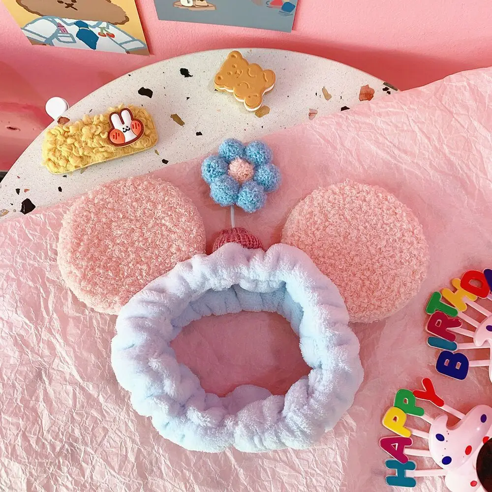 Plush Rabbit Ears Hair Band for Women - Image 16