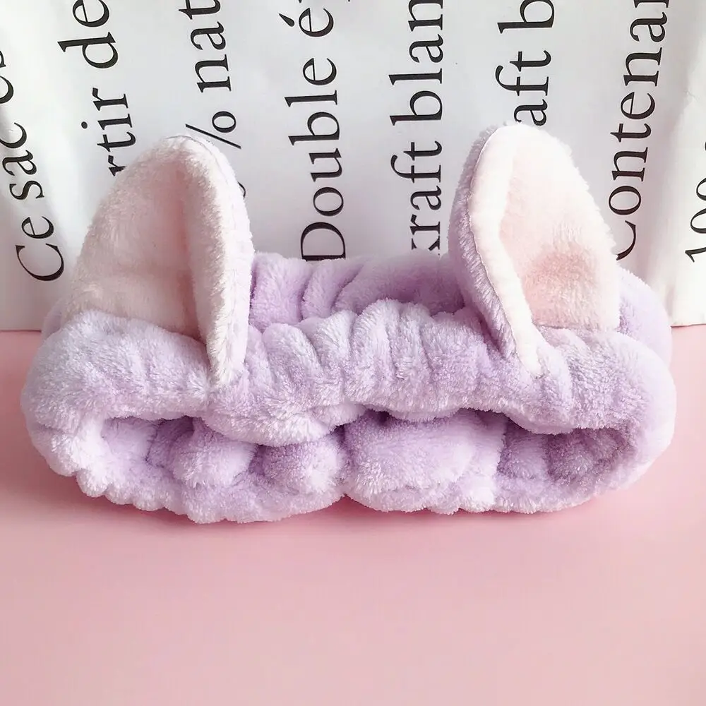 Plush Rabbit Ears Hair Band for Women - Image 24