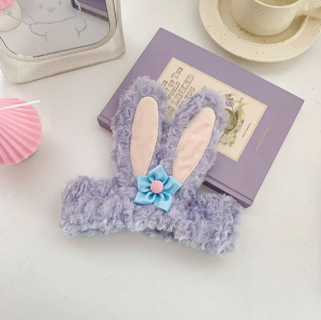 Plush Rabbit Ears Hair Band for Women - Image 27