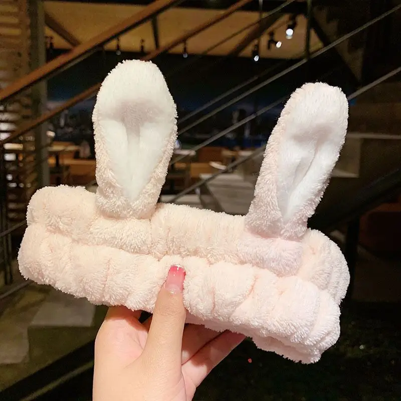 Plush Rabbit Ears Hair Band for Women - Image 4