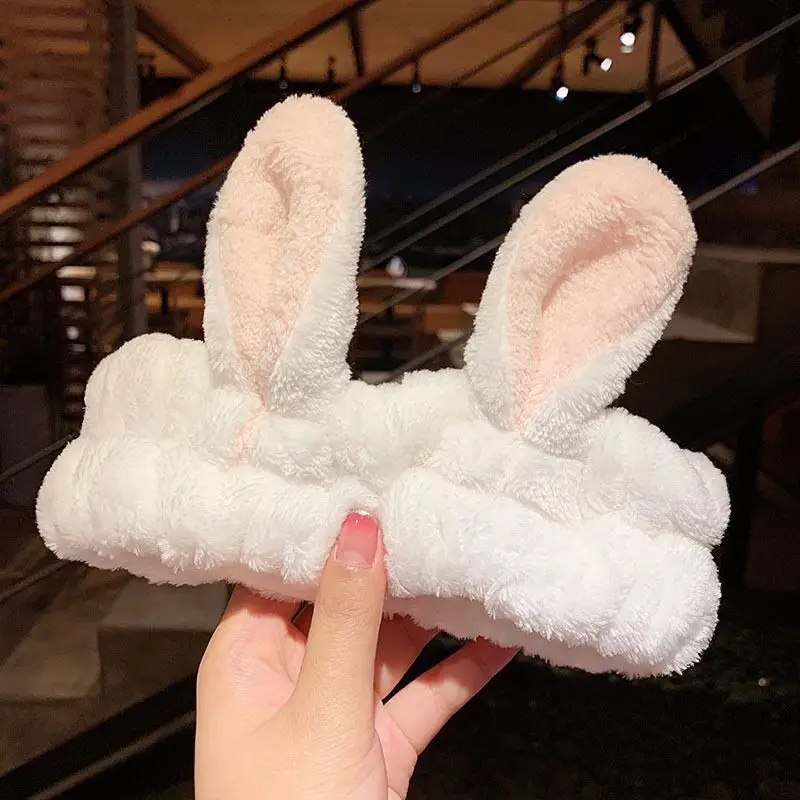 Plush Rabbit Ears Hair Band for Women - Image 6