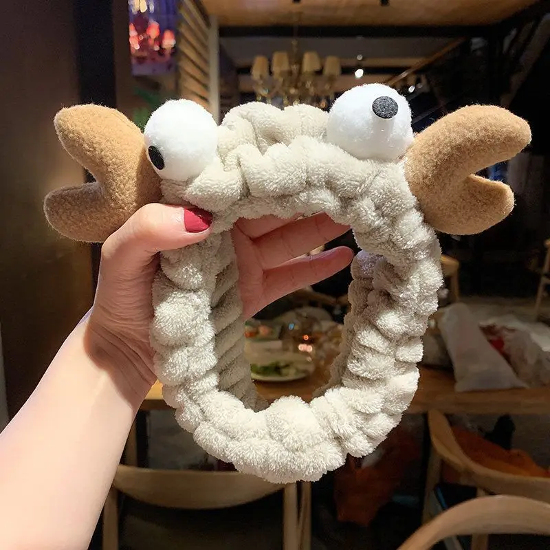 Plush Rabbit Ears Hair Band for Women - Image 9
