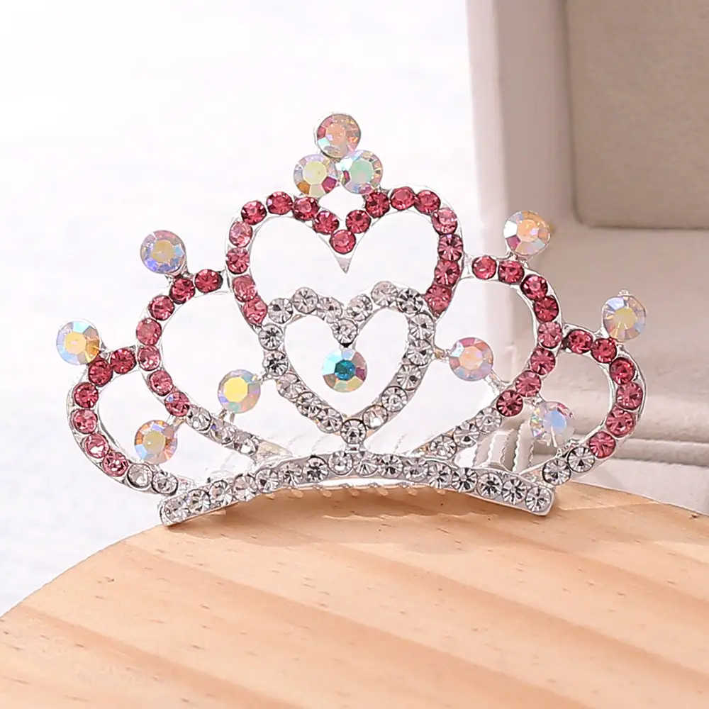 Korean Rhinestone Bridal Crown Hair Comb Wholesale - Image 2