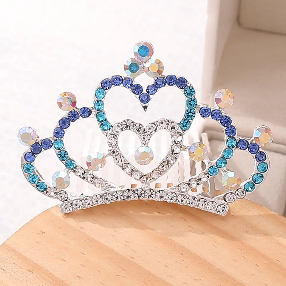 Korean Rhinestone Bridal Crown Hair Comb Wholesale - Image 3