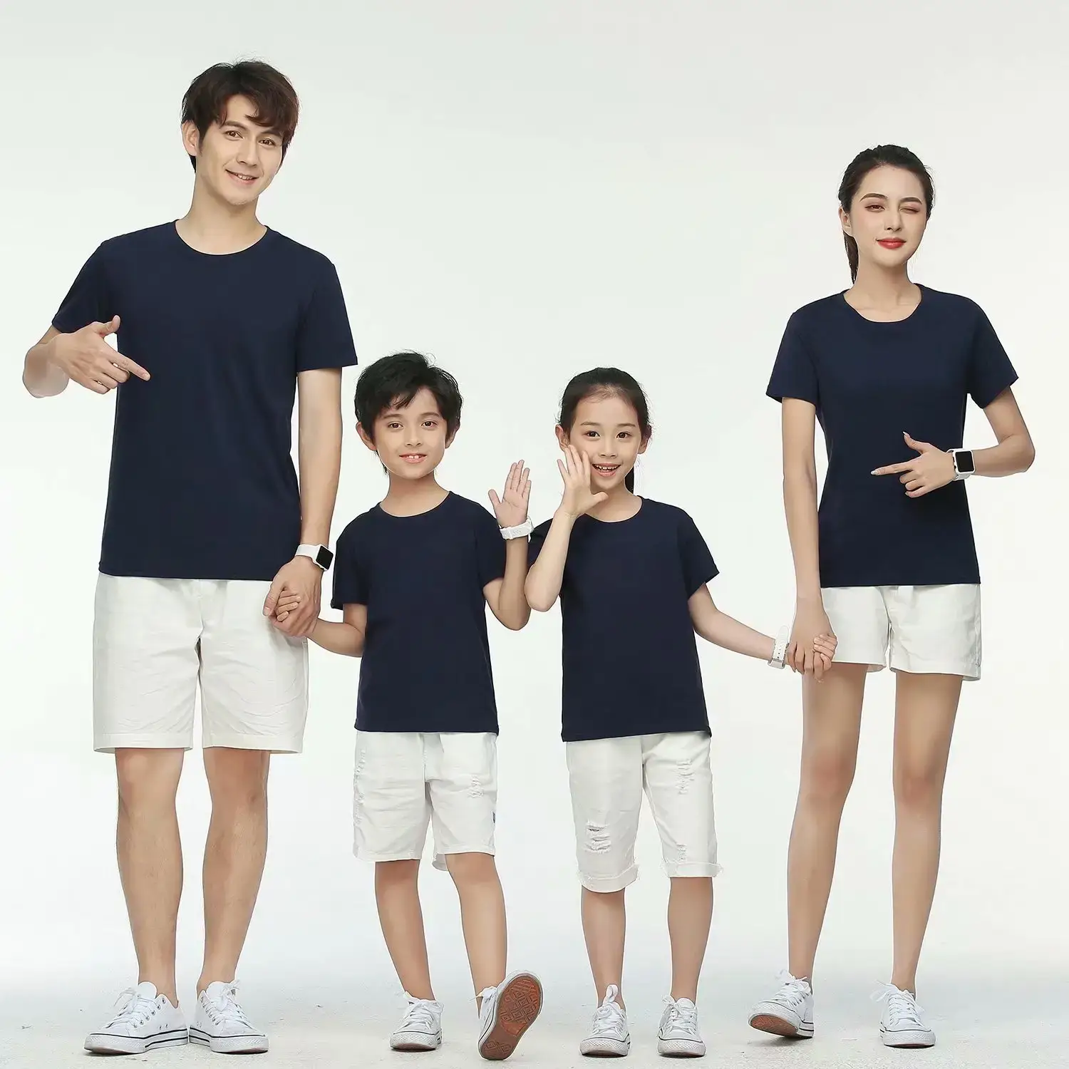 Pure Cotton Orange Family T-Shirt for Kids - Image 13
