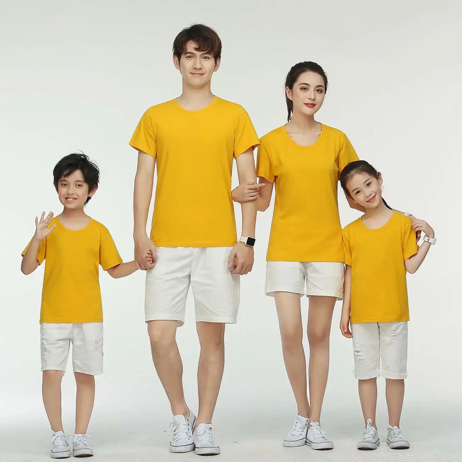 Pure Cotton Orange Family T-Shirt for Kids - Image 15