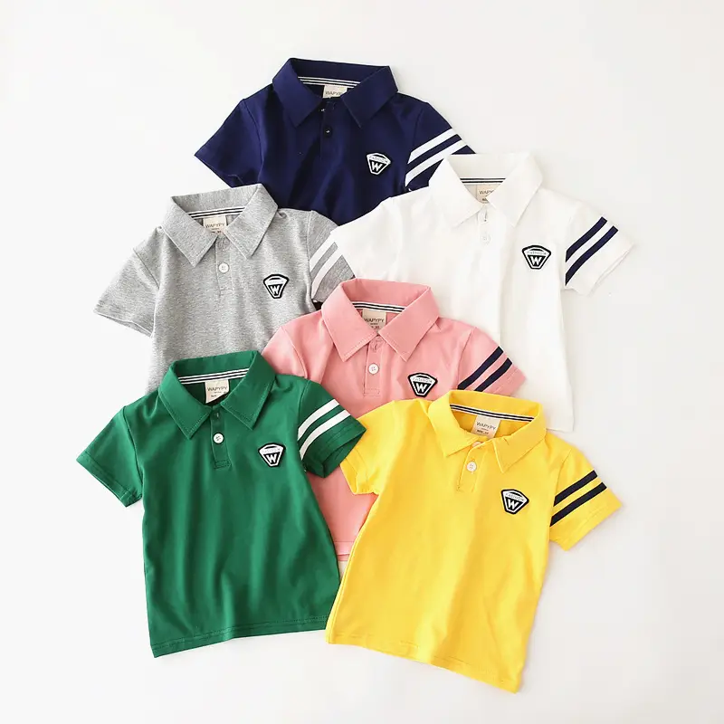 Children's Yellow Polo T-Shirt 2023 Summer - Image 8