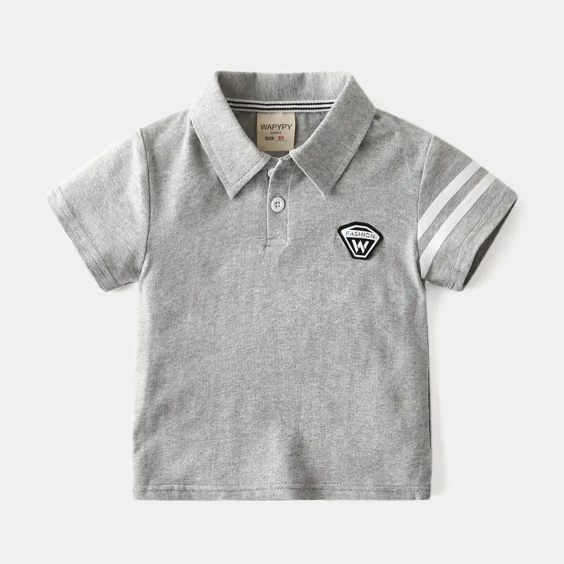 Children's Yellow Polo T-Shirt 2023 Summer - Image 3