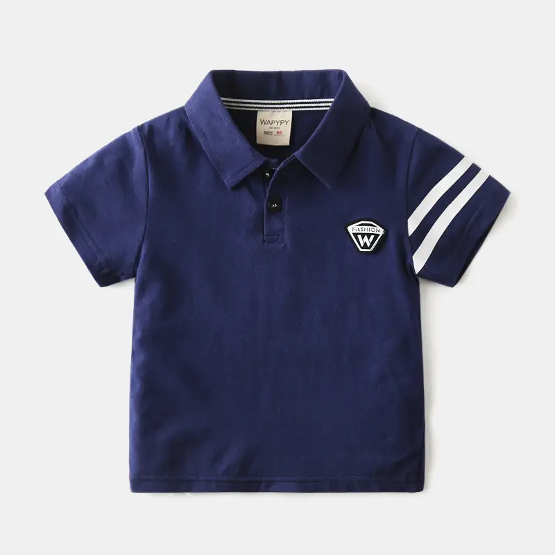 Children's Yellow Polo T-Shirt 2023 Summer - Image 5
