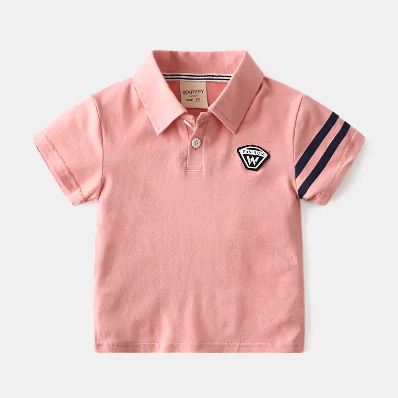 Children's Yellow Polo T-Shirt 2023 Summer - Image 6