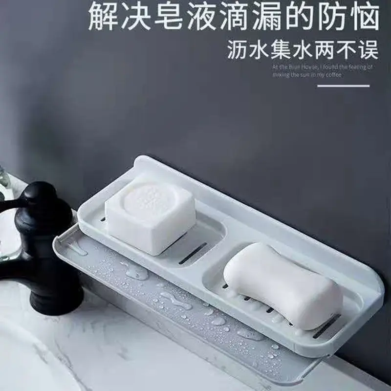Double Layer Wall Soap Rack with Punch-Free Design - Image 5