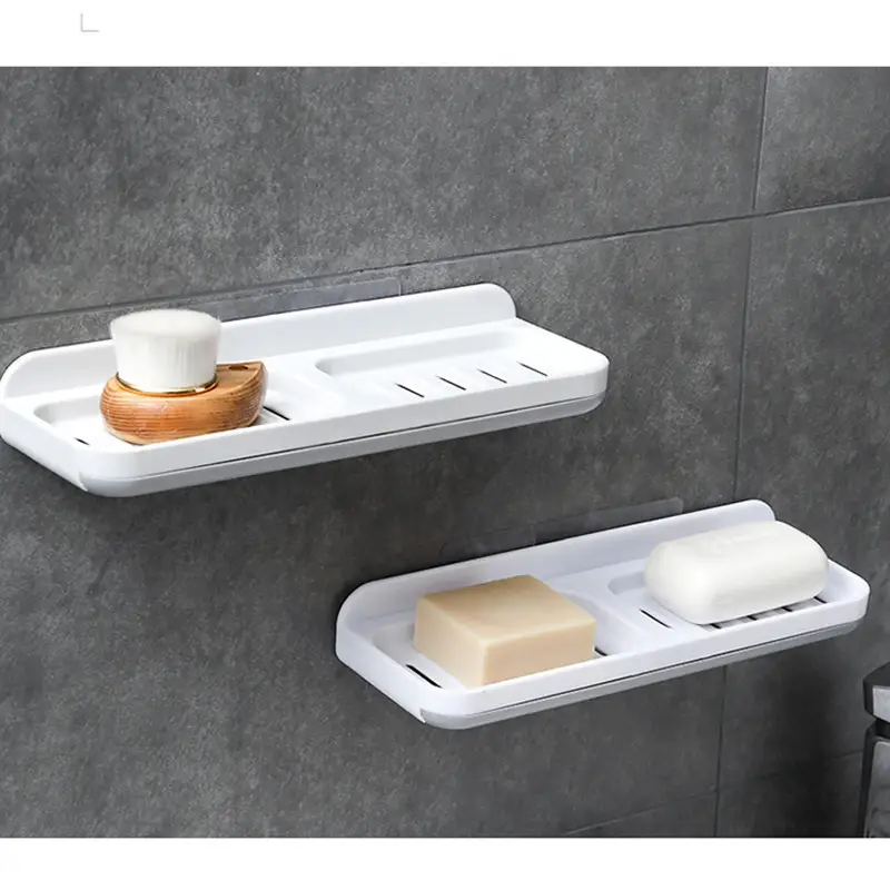 Double Layer Wall Soap Rack with Punch-Free Design - Image 6