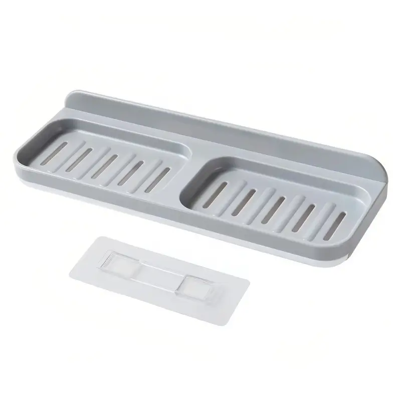 Double Layer Wall Soap Rack with Punch-Free Design - Image 2
