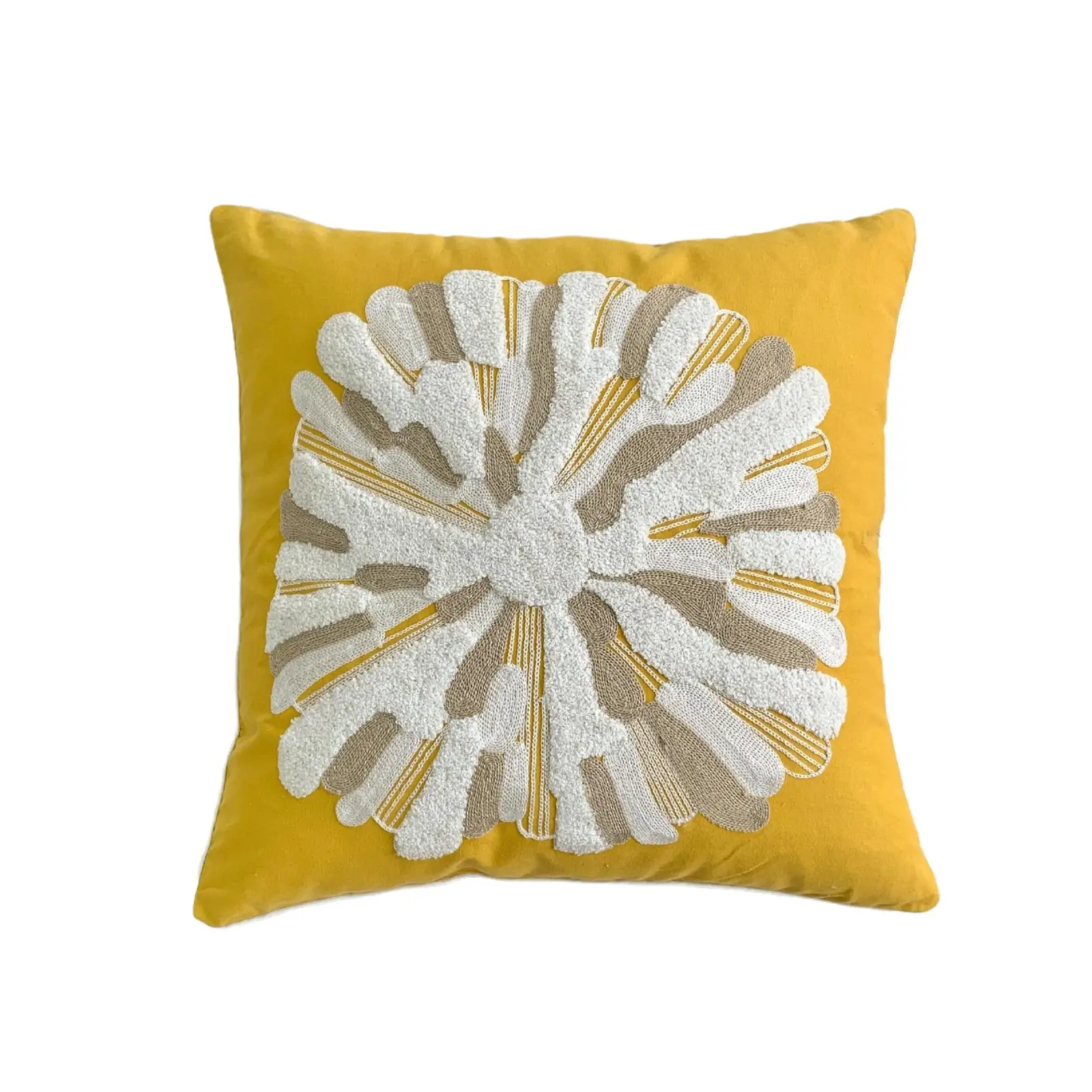 Scandinavian Letter Embroidered Pillow Set Yellow Blue - Image 14
