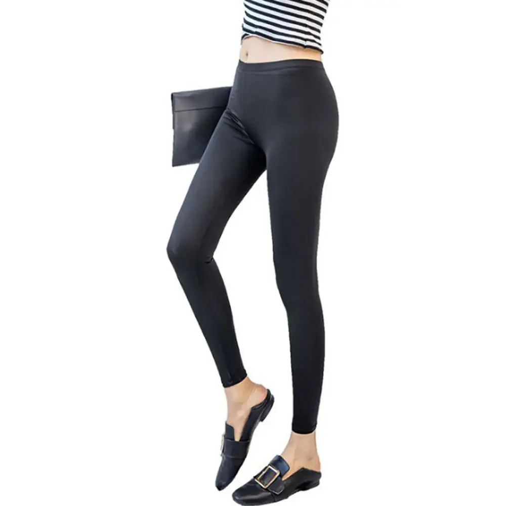 Women's High Waist Super Elastic Pants Large Size Gloss - Image 9