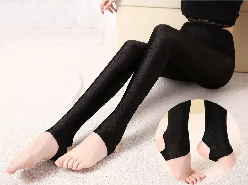 Women's High Waist Super Elastic Pants Large Size Gloss — feature 17