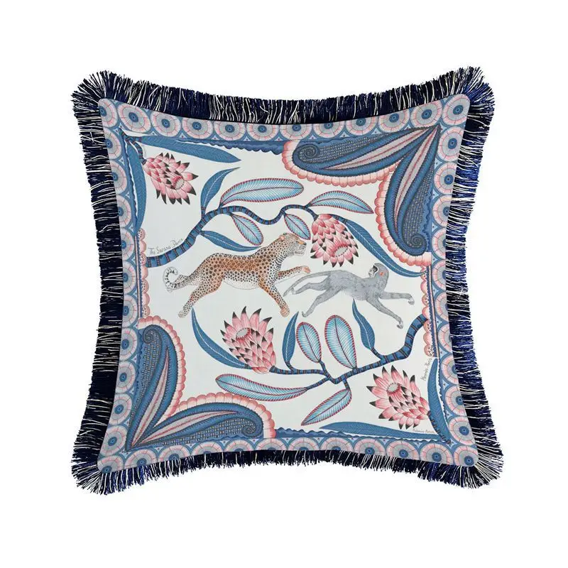 Lisi Velvet French Tassel Pillowcase 45cm Double Sided Printed - Image 11