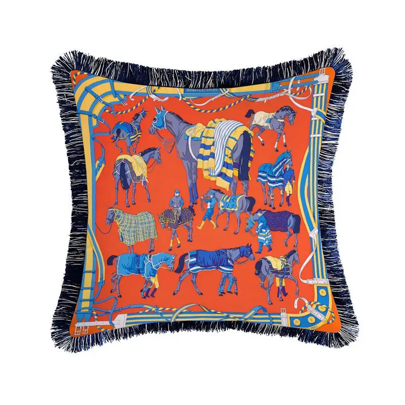 Lisi Velvet French Tassel Pillowcase 45cm Double Sided Printed - Image 29