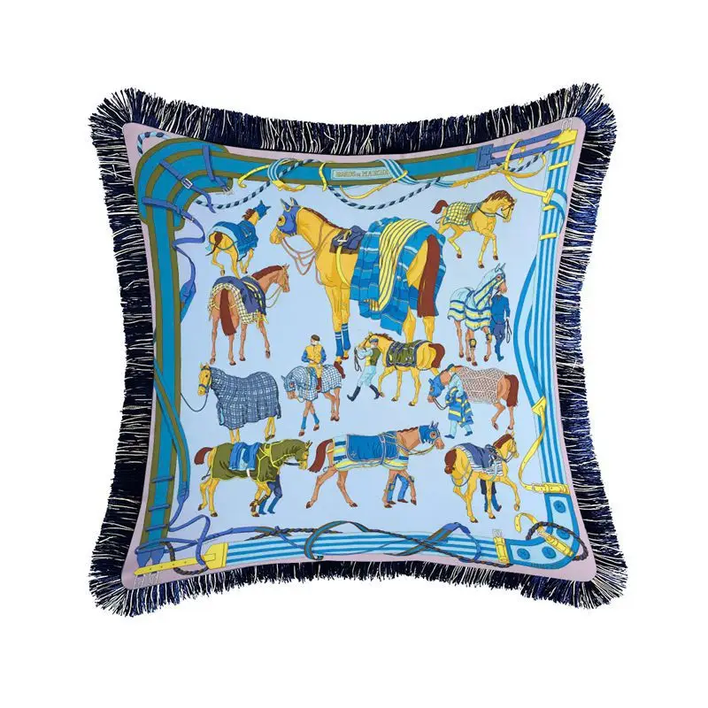 Lisi Velvet French Tassel Pillowcase 45cm Double Sided Printed - Image 31