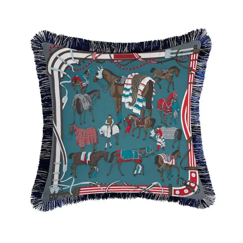 Lisi Velvet French Tassel Pillowcase 45cm Double Sided Printed - Image 32