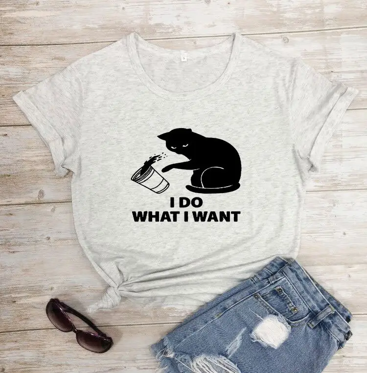 I DO WHAT I WANT Bear Graphic T-Shirt White