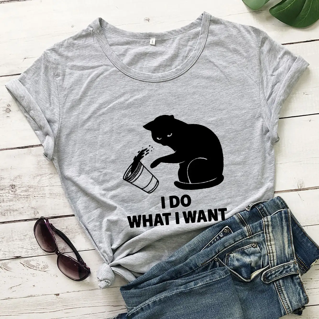 I DO WHAT I WANT Bear Graphic T-Shirt White