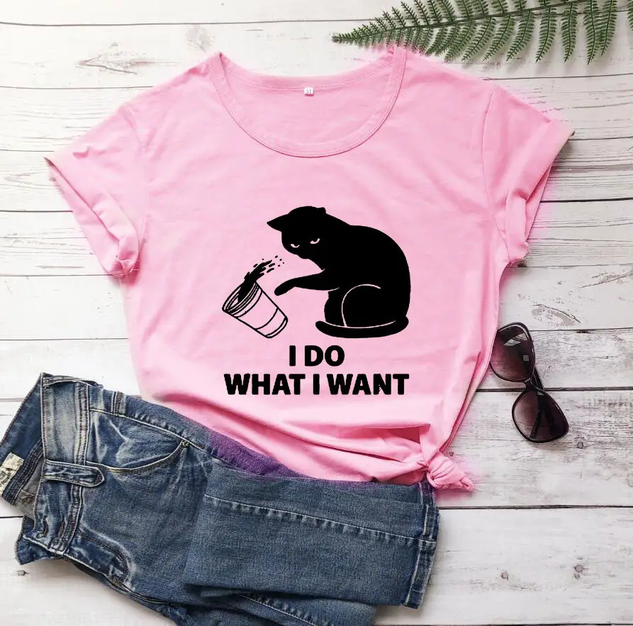 I DO WHAT I WANT Bear Graphic T-Shirt White