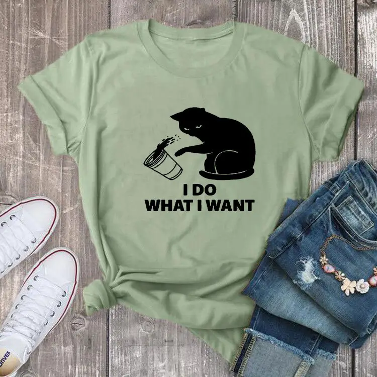 I DO WHAT I WANT Bear Graphic T-Shirt White