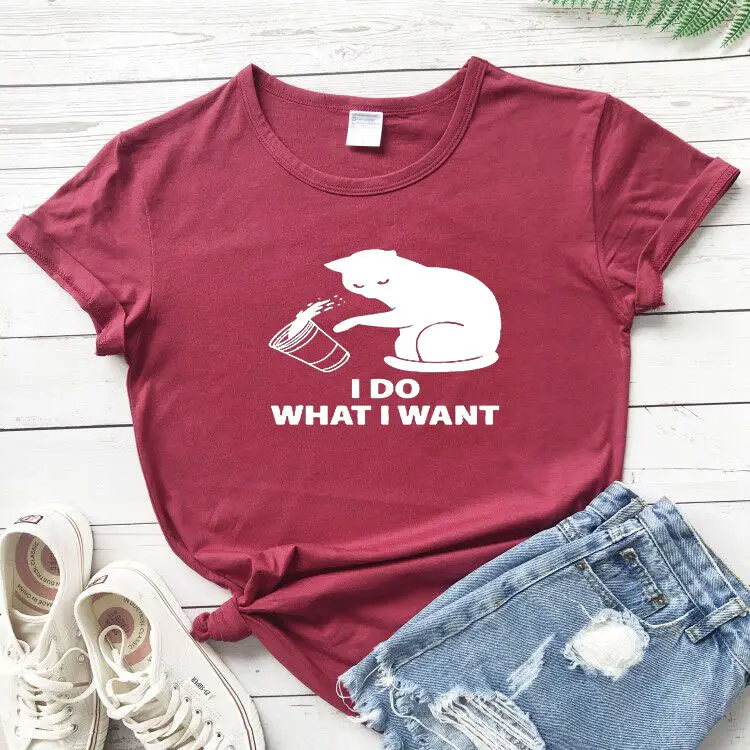 I DO WHAT I WANT Bear Graphic T-Shirt White