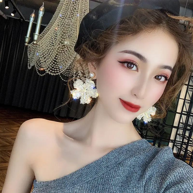 2025 Luxury Crystal Flower Earrings for Women - Image 3