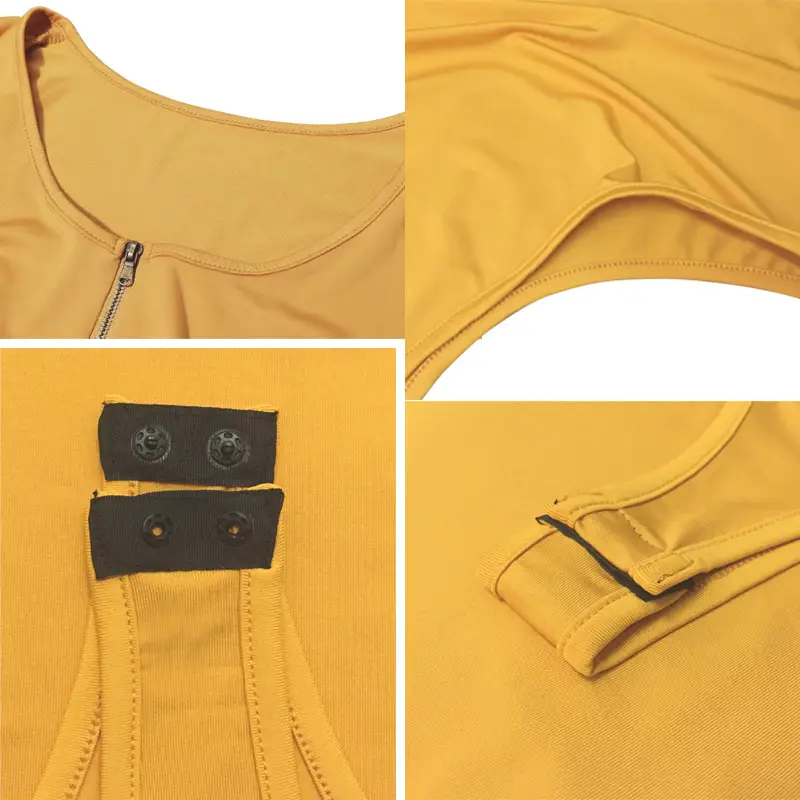 2025 Cross-Border Long Sleeve Crotch Tights with Zipper Bottom - Image 10