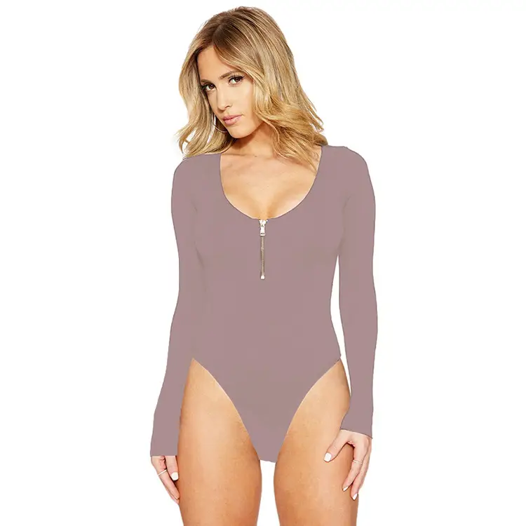 2025 Cross-Border Long Sleeve Crotch Tights with Zipper Bottom - Image 5