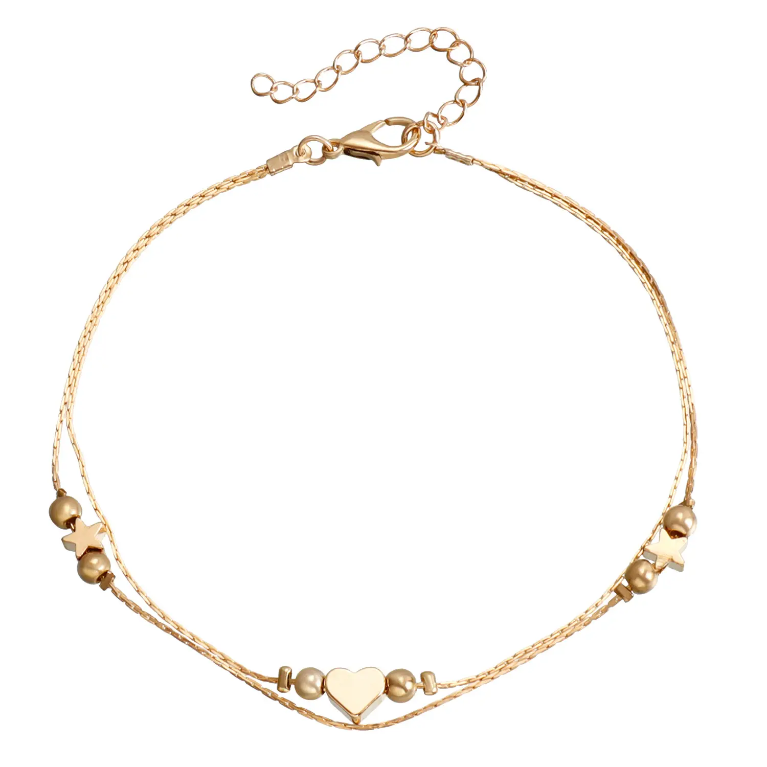 European & American Cross-Country Jewelry Beaded Star Foot Chain 215cm - Image 3