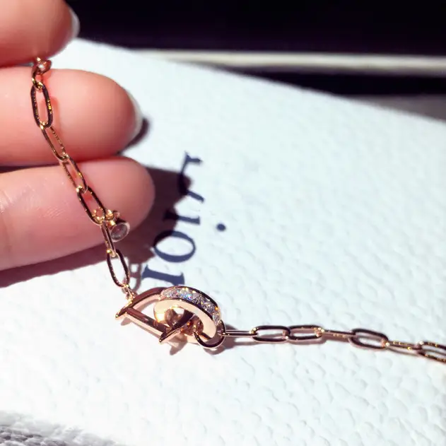 Roses Gold Heart Bracelet with Zirconium Letters - Image 4