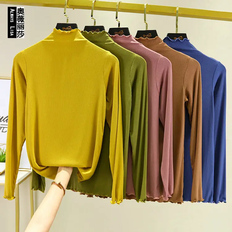 Women Grey High Neck Flashside T-Shirt Slim Fit - Image 10