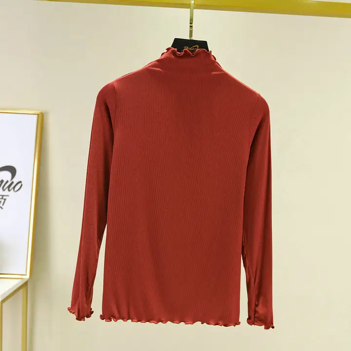Women Grey High Neck Flashside T-Shirt Slim Fit - Image 12