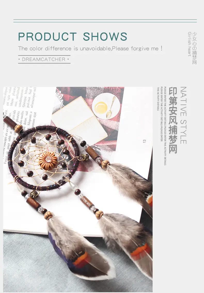 Retro Dream Catcher Wind Bell Pendant for Home Decor — feature 11