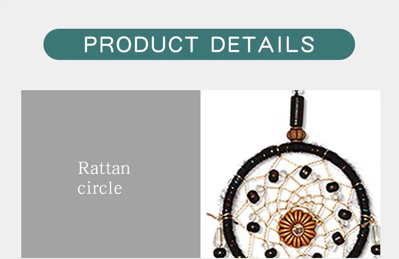 Retro Dream Catcher Wind Bell Pendant for Home Decor — feature 8