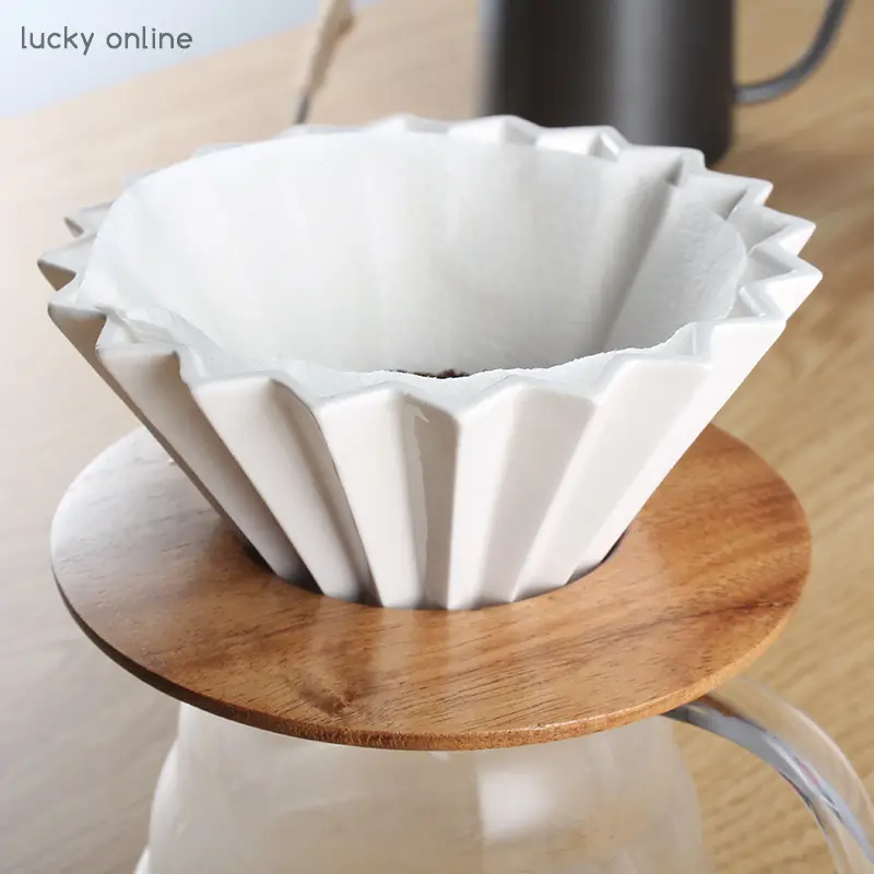 Green Ceramic Origami Filter Cup for 60oz Coffee - Image 13