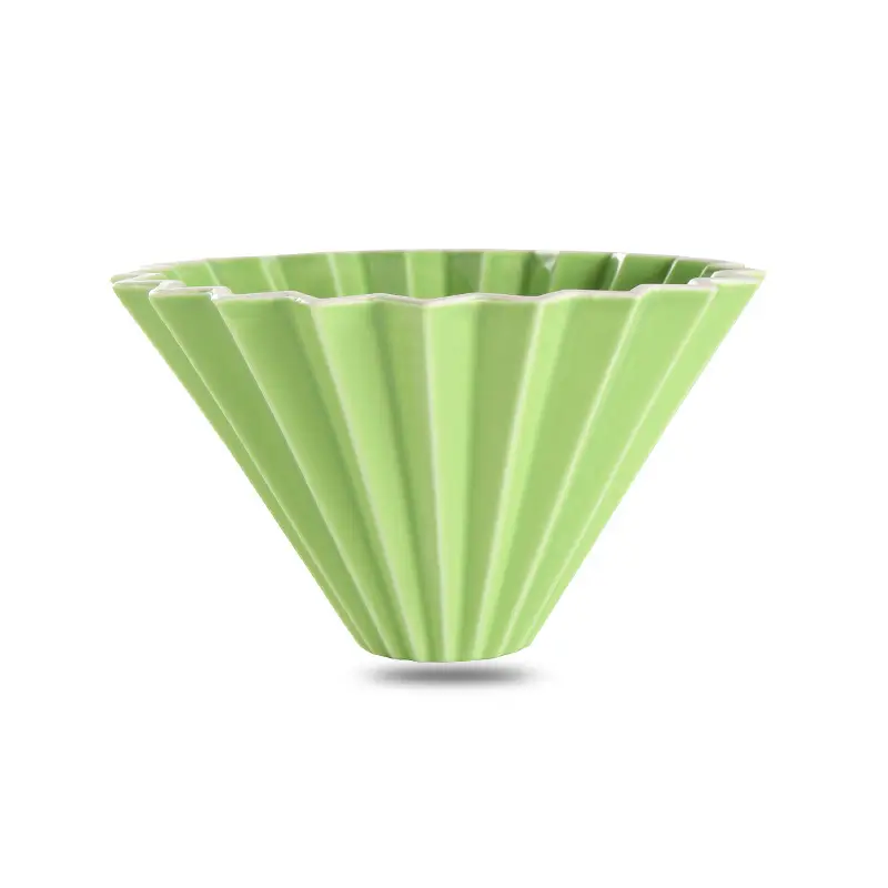Green Ceramic Origami Filter Cup for 60oz Coffee - Image 5